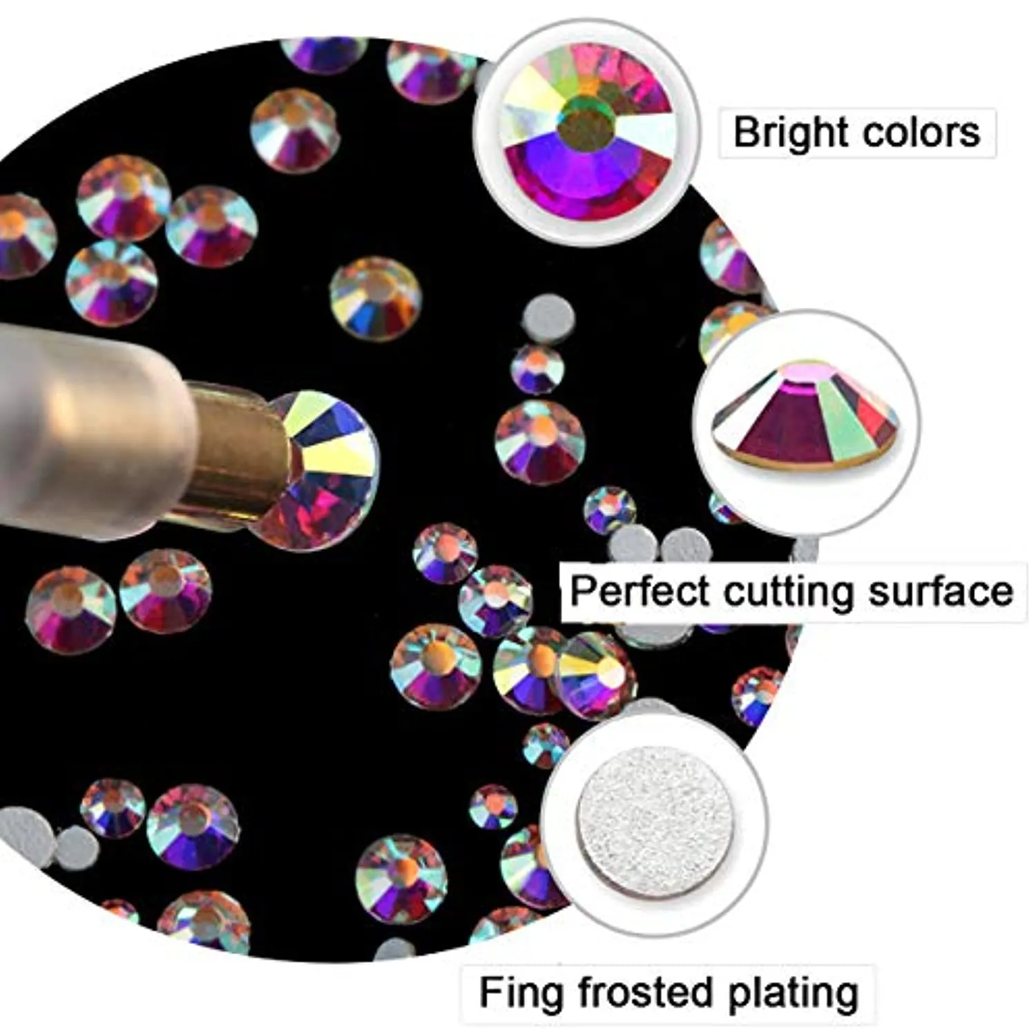 120 Pcs Multi Shapes Glass Crystal AB Rhinestones For Nail Art Craft, Mix 12 Style FlatBack Crystals 3D Decorations Flat Back Stones Gems Set (120 pcs Crystals 1728 pcs rhinestones)