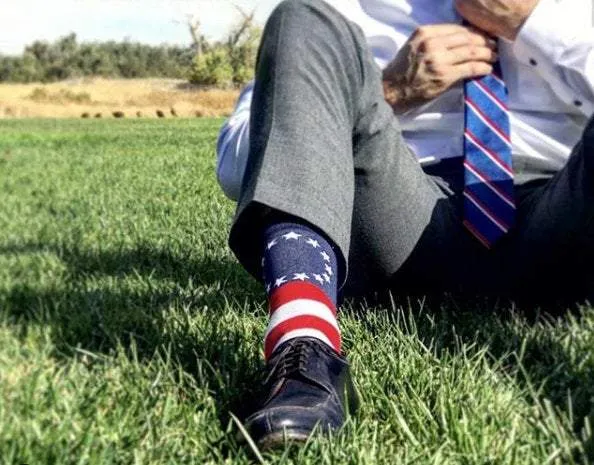 13 Stars "Betsy Ross" American United States Flag Socks