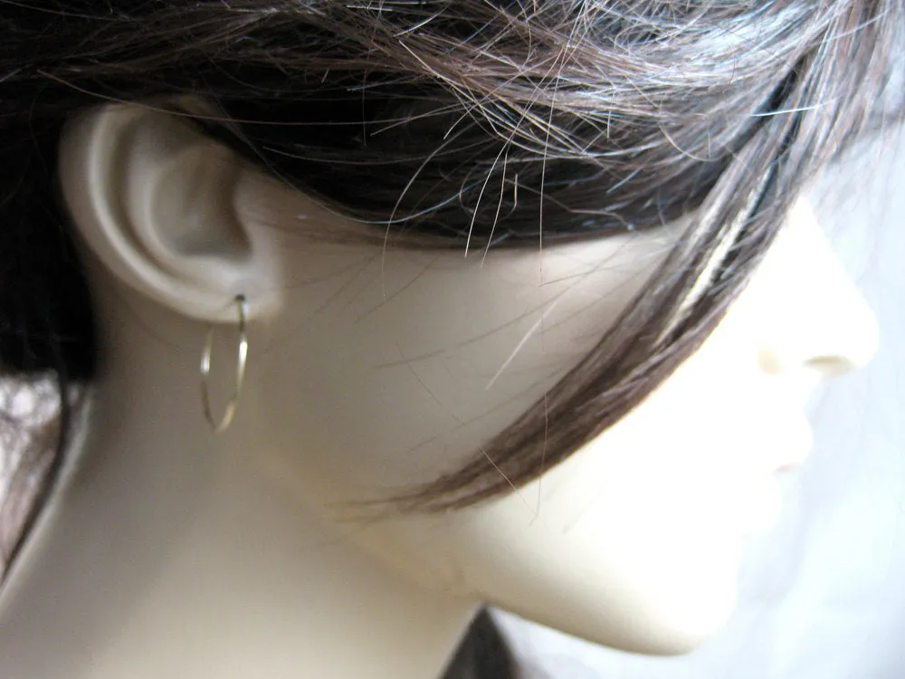 14 kt Gold Filled Hammered Hoop Earrings