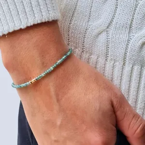 14K Gold Indicolite Blue Tourmaline Bracelet - Luxury