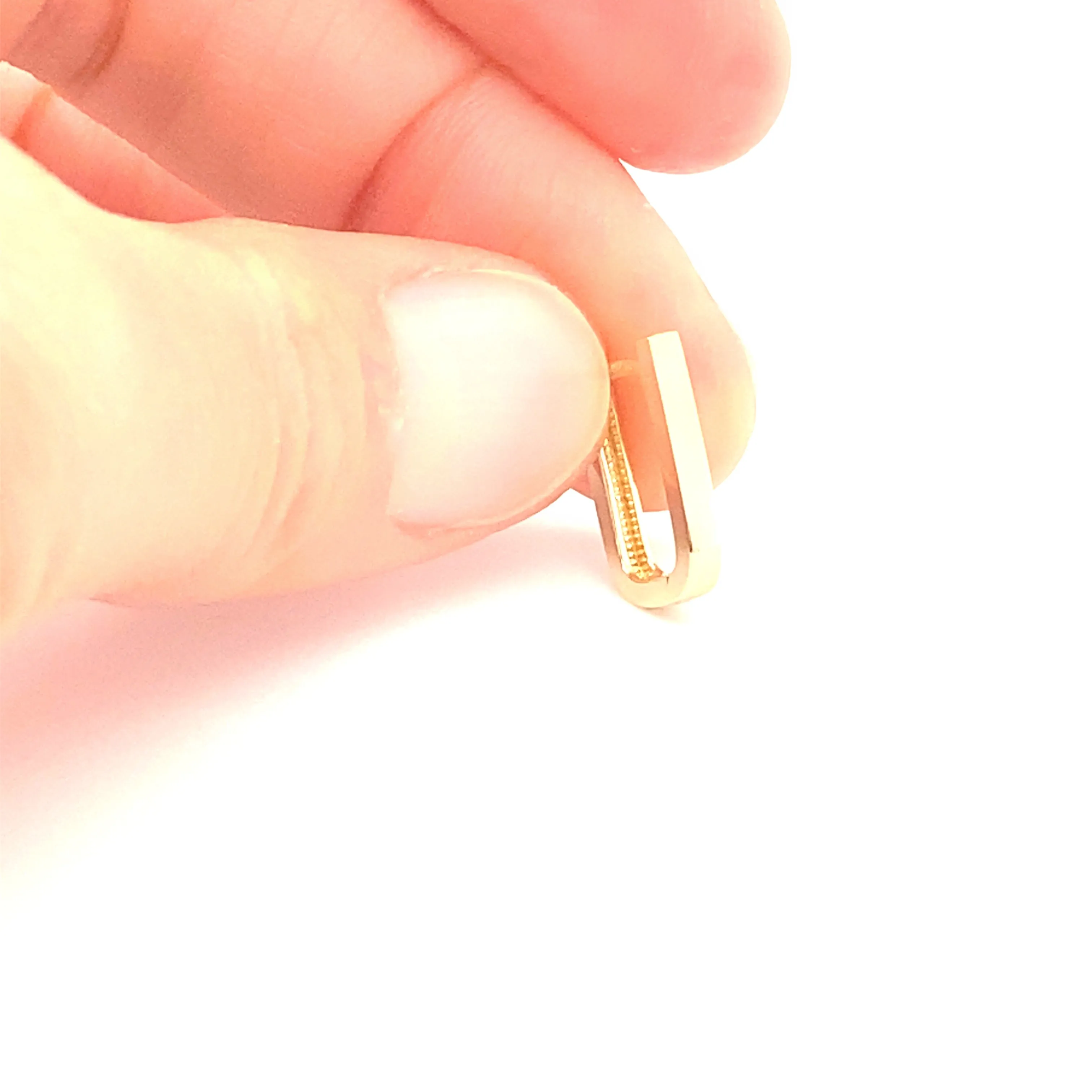 14K Gold U Shaped Huggies