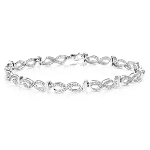 1/5 cttw Lab Grown Diamond Tennis Bracelet in .925 Sterling Silver