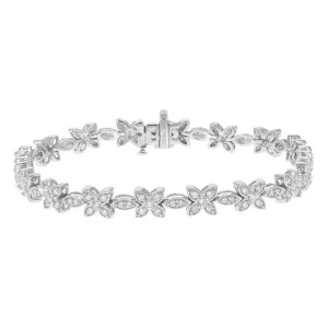 1.50 cttw Lab Grown Diamond Tennis Bracelet in Silver