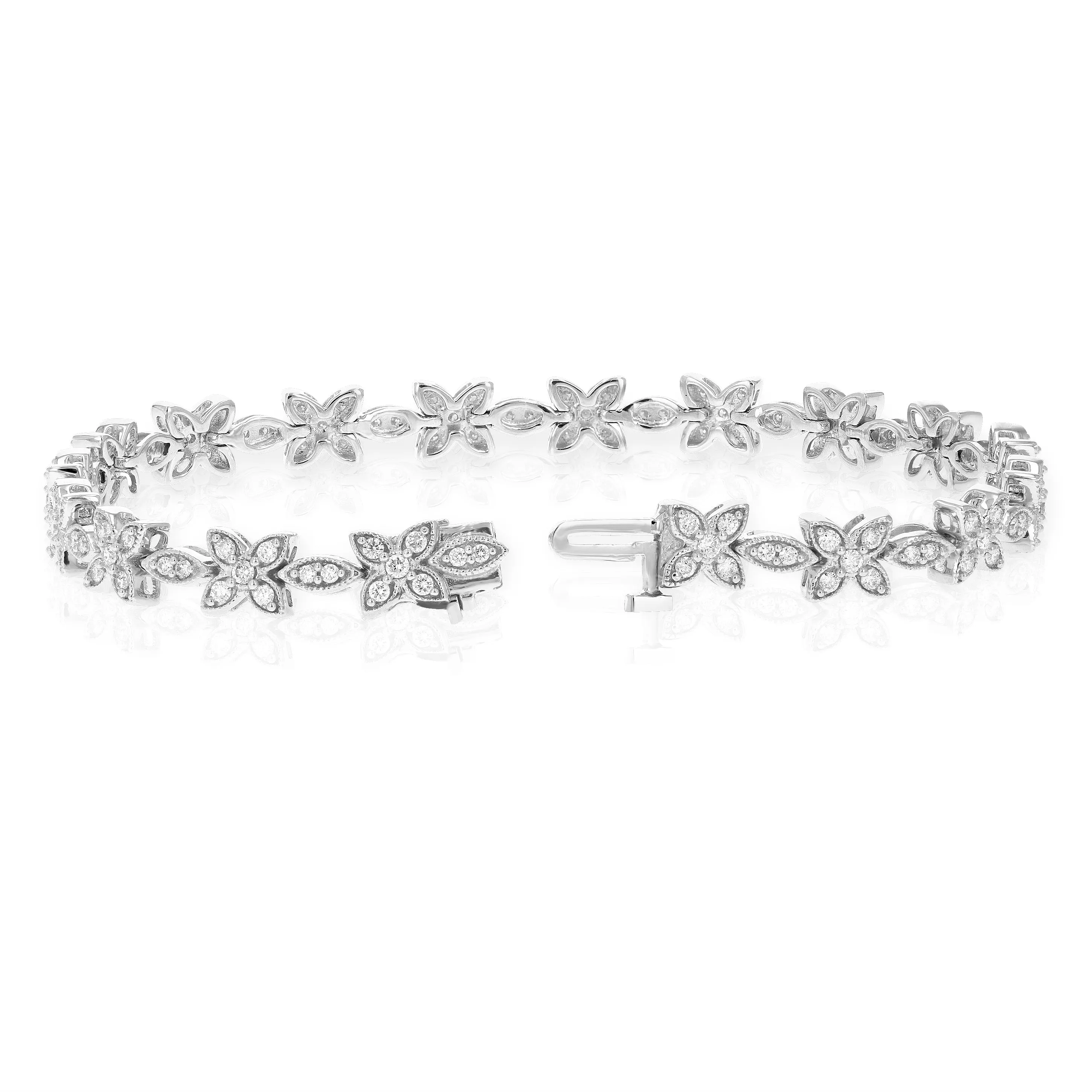 1.50 cttw Lab Grown Diamond Tennis Bracelet in Silver