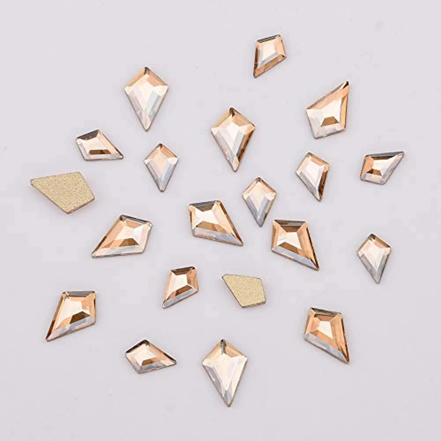 153pcs 3D Nail Diamonds Crystal Golden Shadow Flat Back Gem Stones For Nail Art Decoration   960pcs Mix Loose Round Rhinestones Set Supply