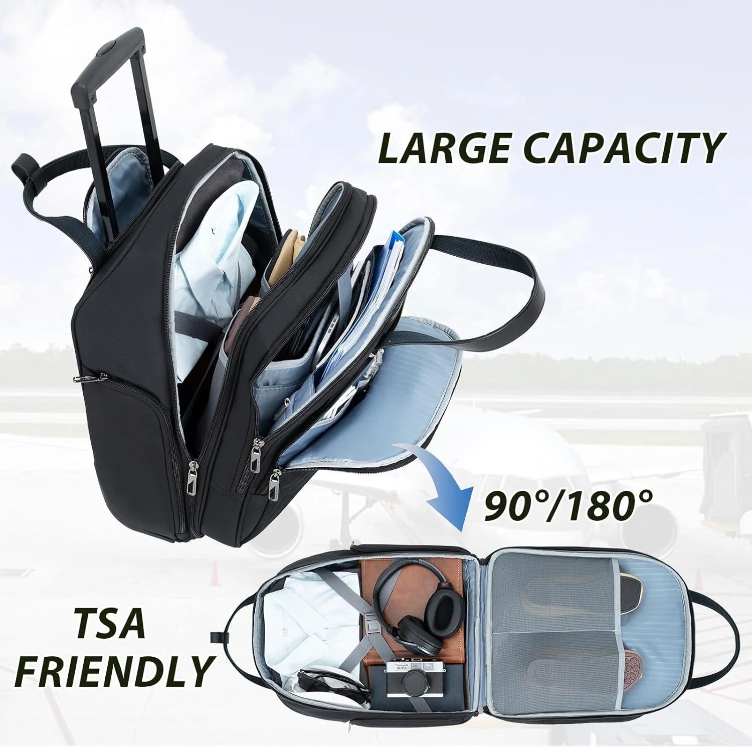 16 inch Multi-functional Lightweight Business Suitcase for Women Men