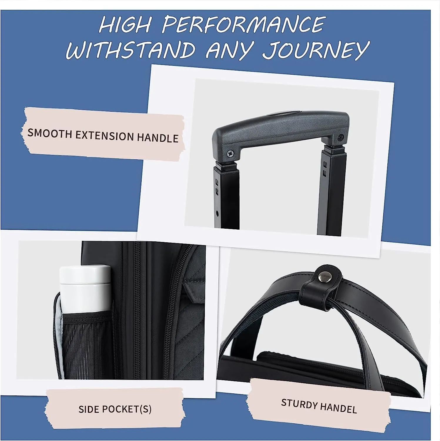 16 inch Multi-functional Lightweight Business Suitcase for Women Men
