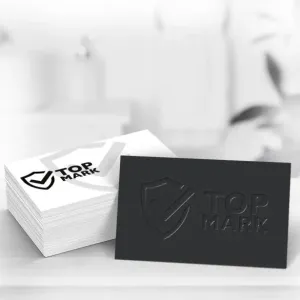 16PT Suede Business Cards with Soft Velvet Lamination w/ Raised Spot UV on both sides 2"x3.5"