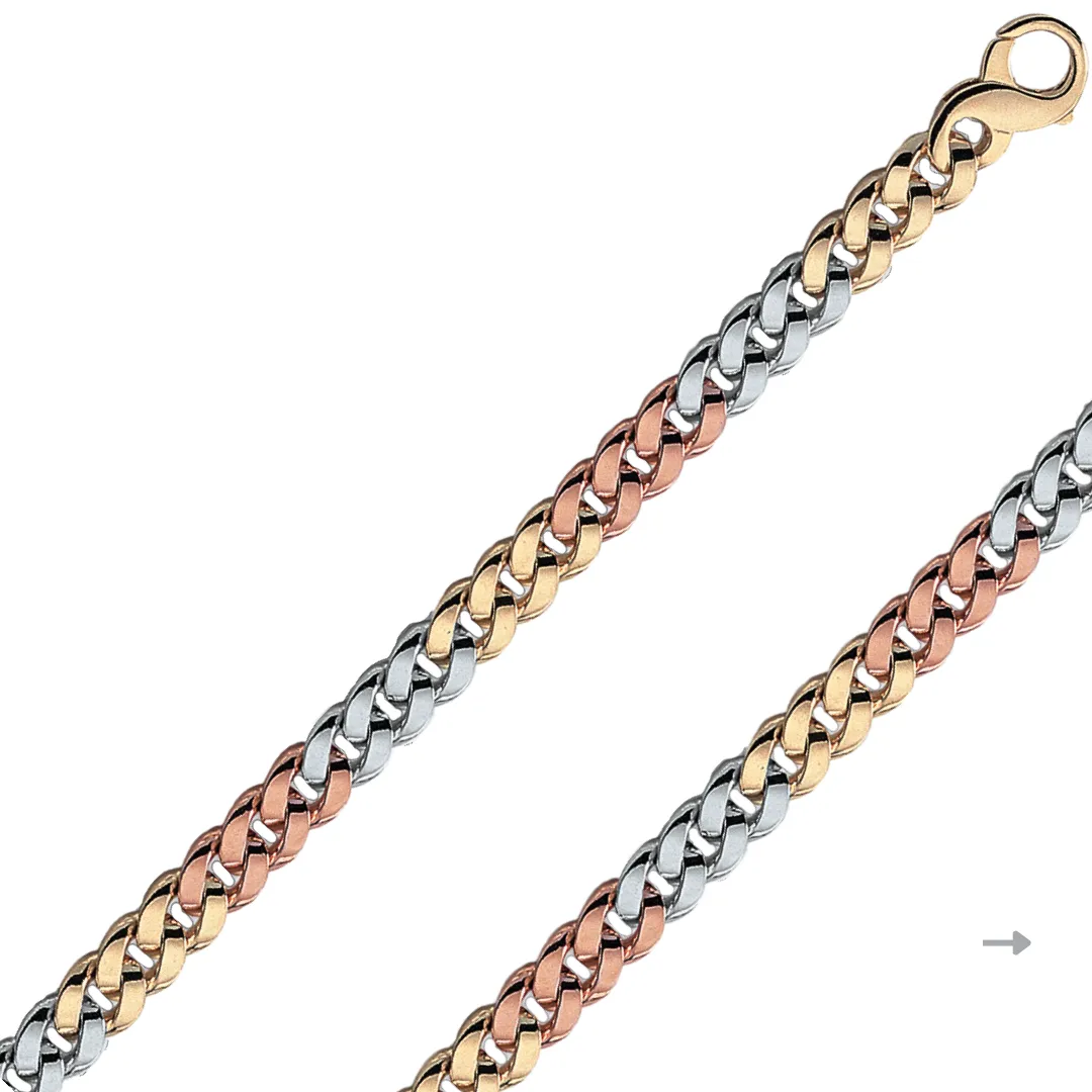 18K Real Handmade Italian 5.50mm - 10.00mm Gold Chain GRSL