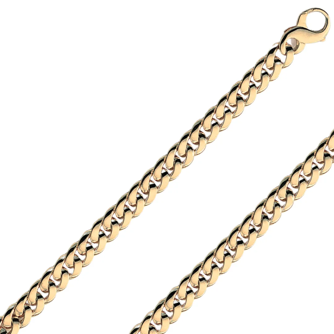 18K Real Handmade Italian 5.50mm - 10.00mm Gold Chain GRSL