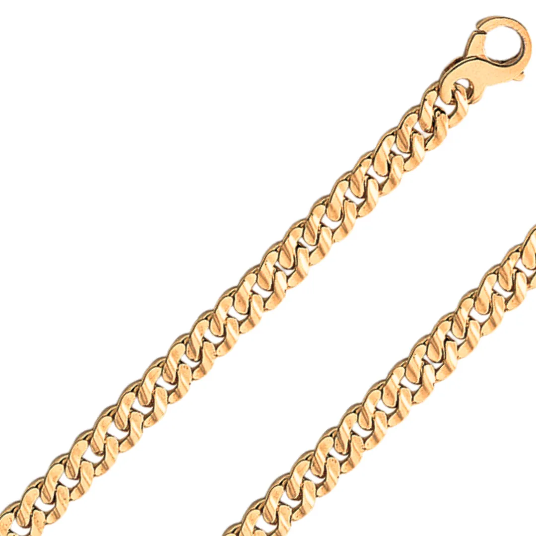 18K Real Handmade Italian 5.50mm - 7.00mm Gold Bracelet GRLIM