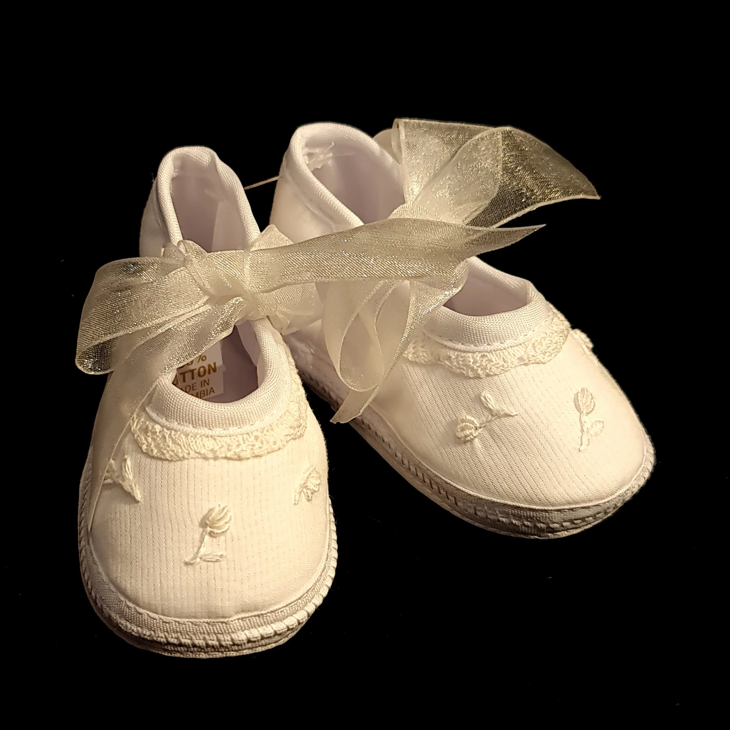 190 Will Beth Occasion pram shoes NB embroidered