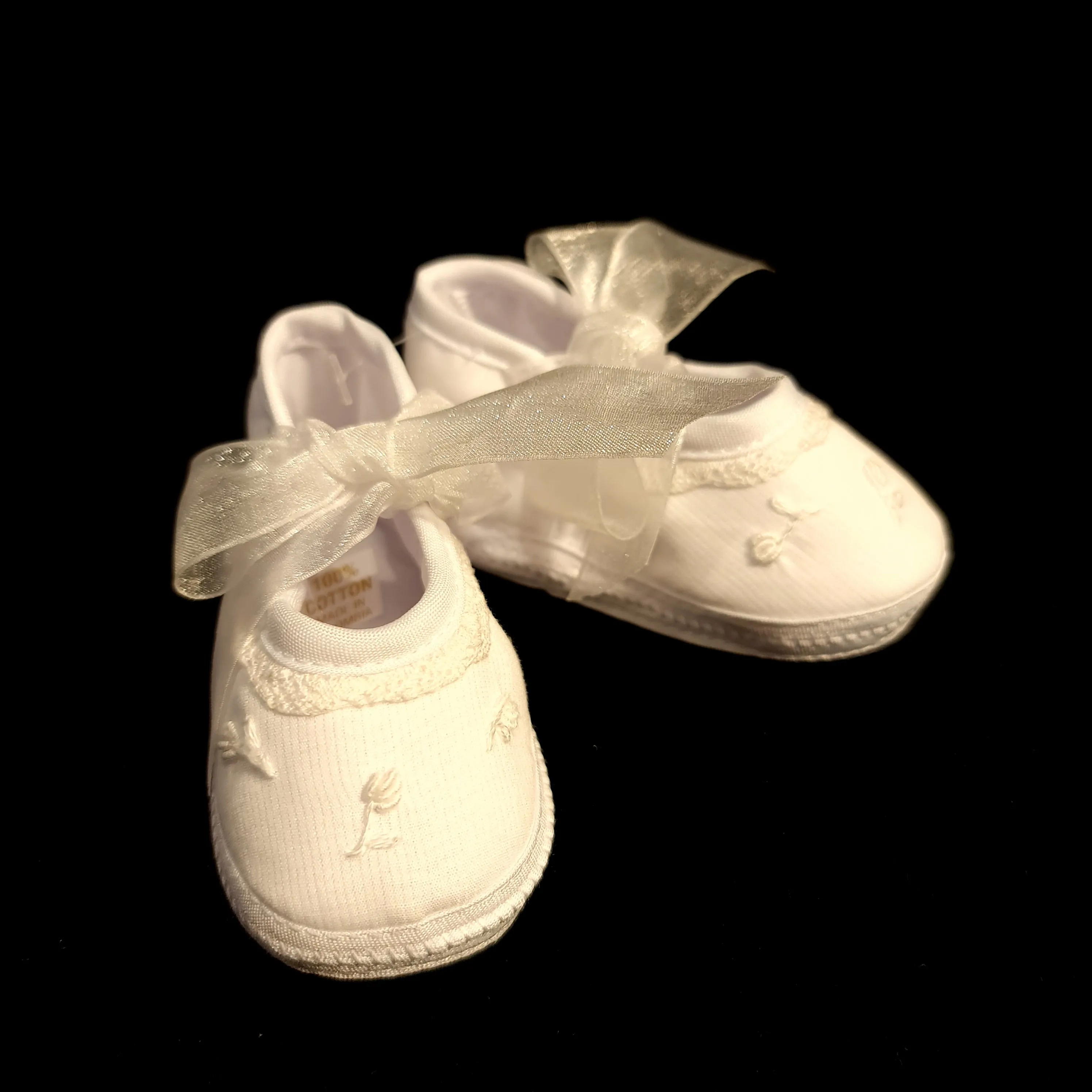 190 Will Beth Occasion pram shoes NB embroidered