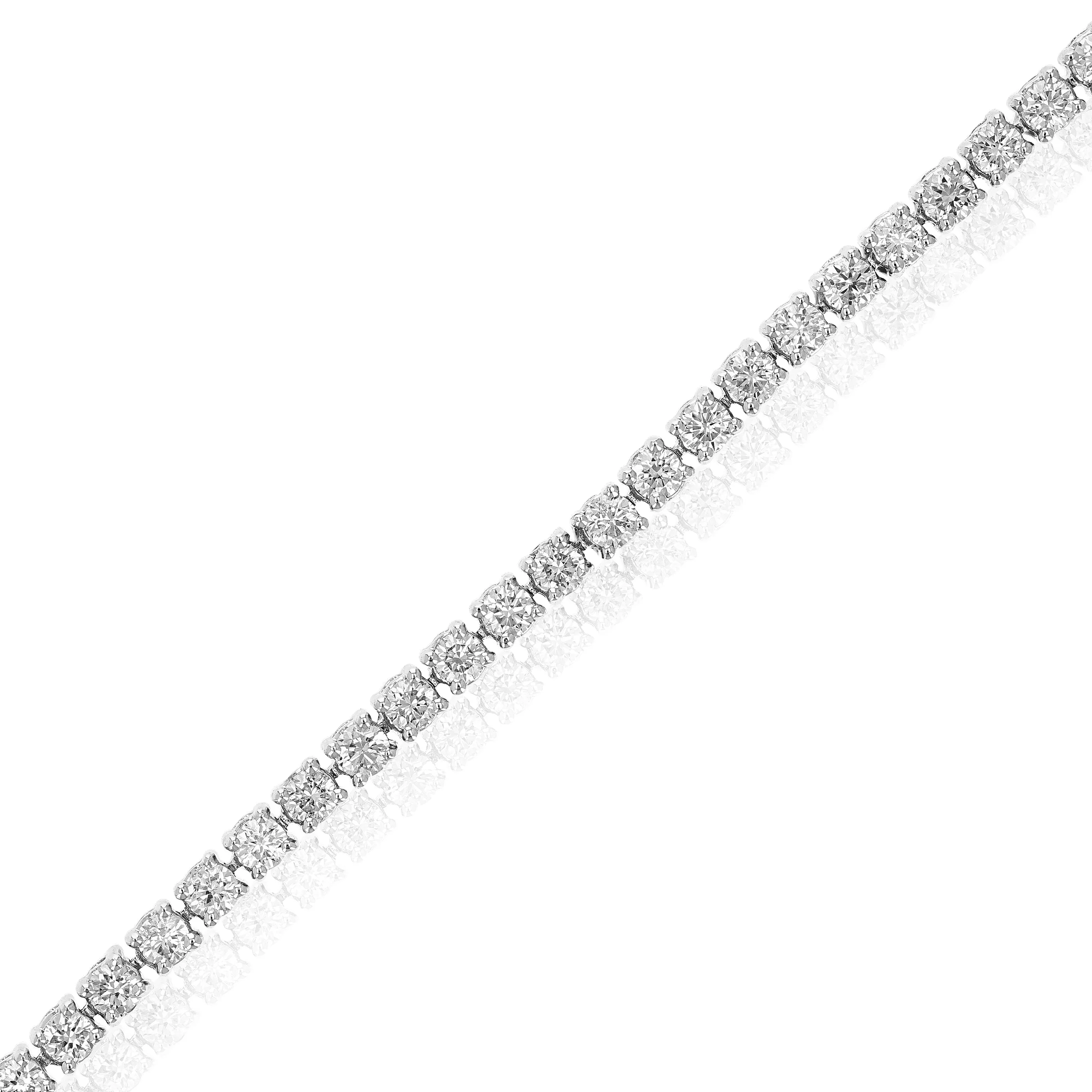 2 cttw Lab Grown Diamond Classic Tennis Bracelets 14K White Gold