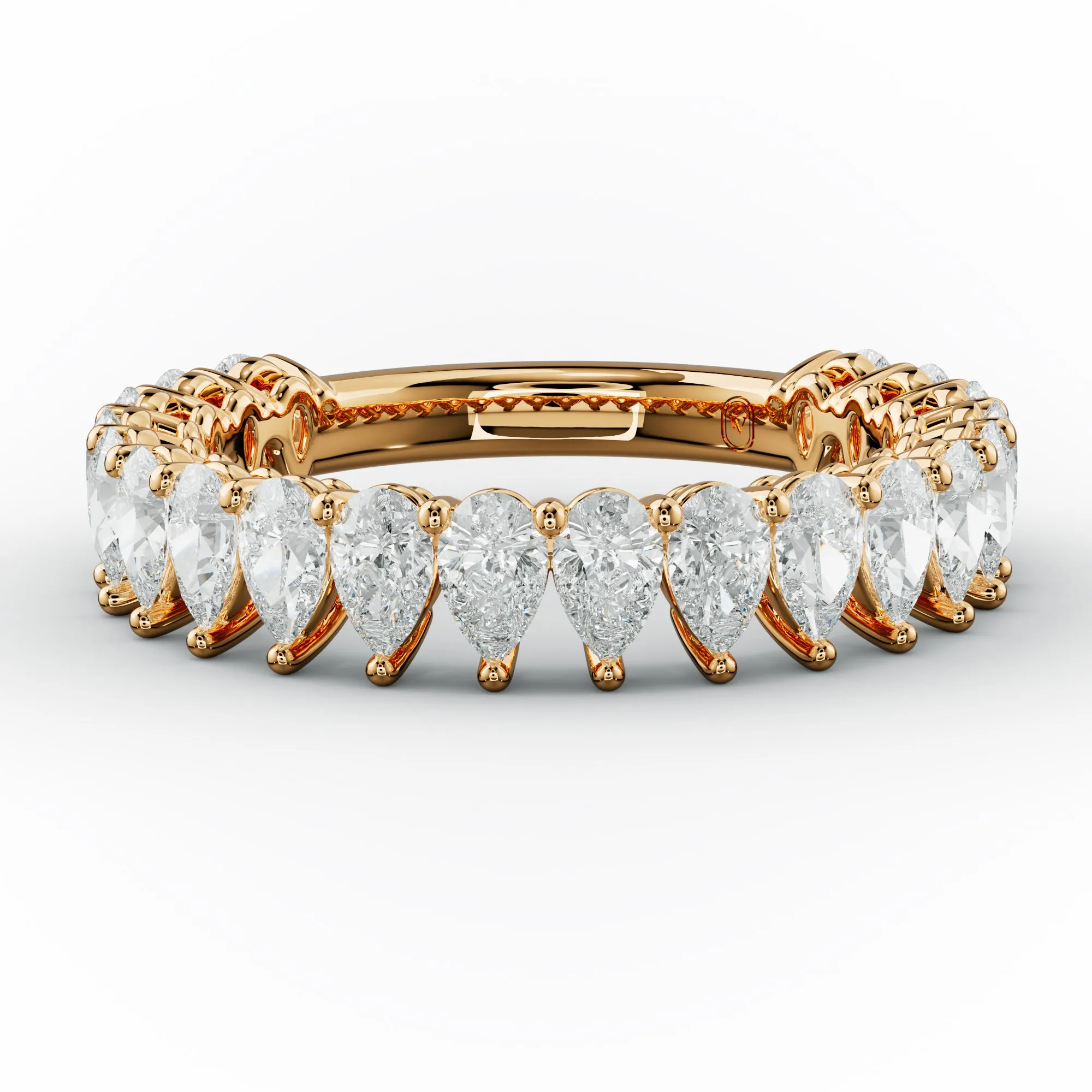 2.0 Carat Pear Shape Diamond Anniversary Band