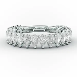 2.0 Carat Pear Shape Diamond Anniversary Band