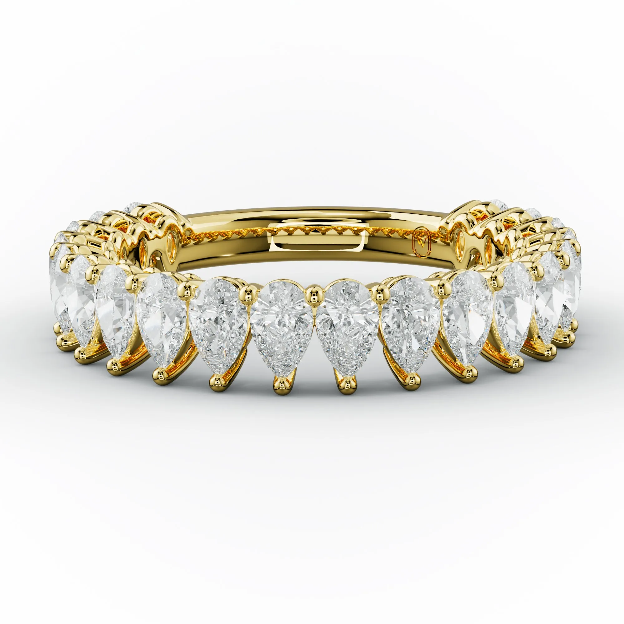 2.0 Carat Pear Shape Diamond Anniversary Band