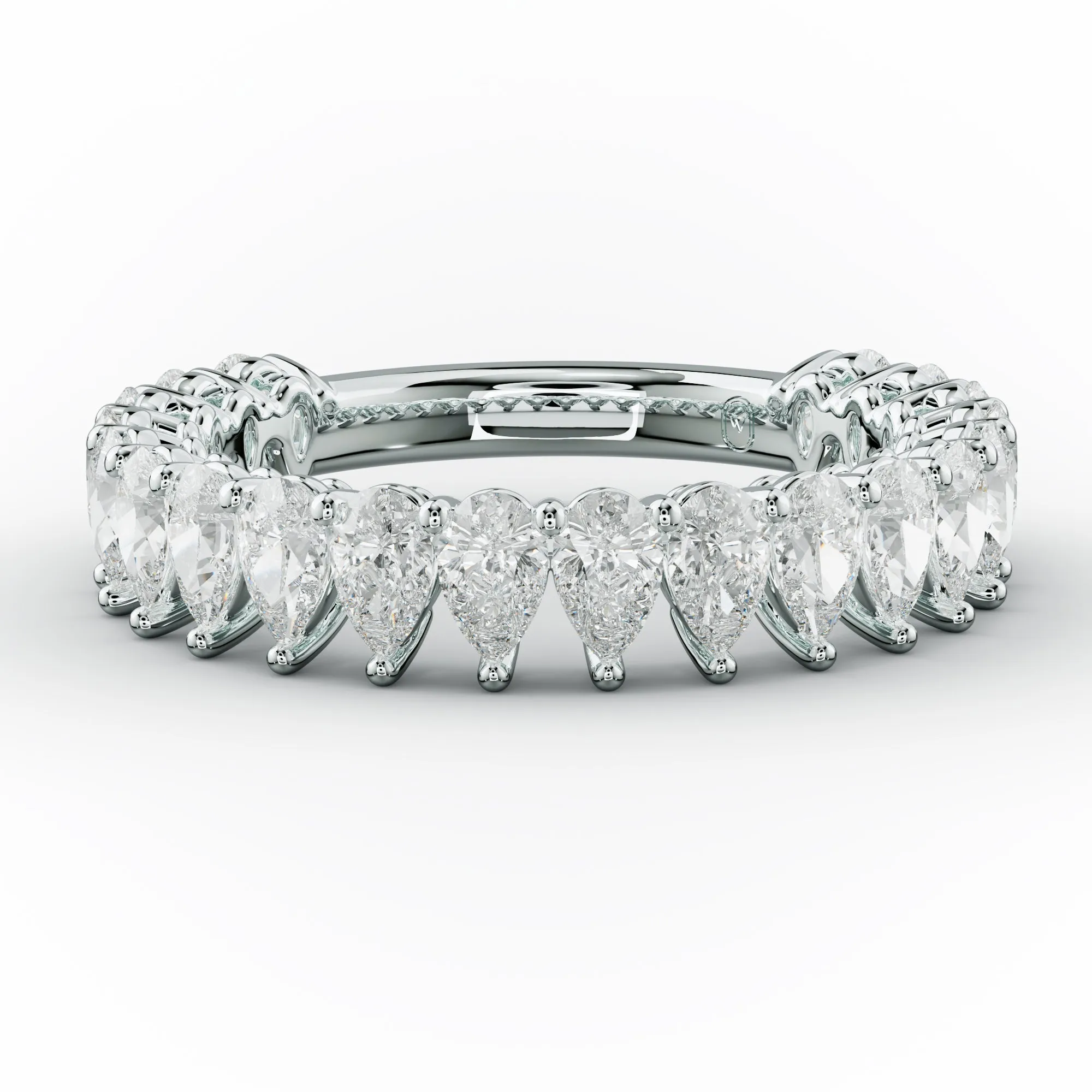 2.0 Carat Pear Shape Diamond Anniversary Band