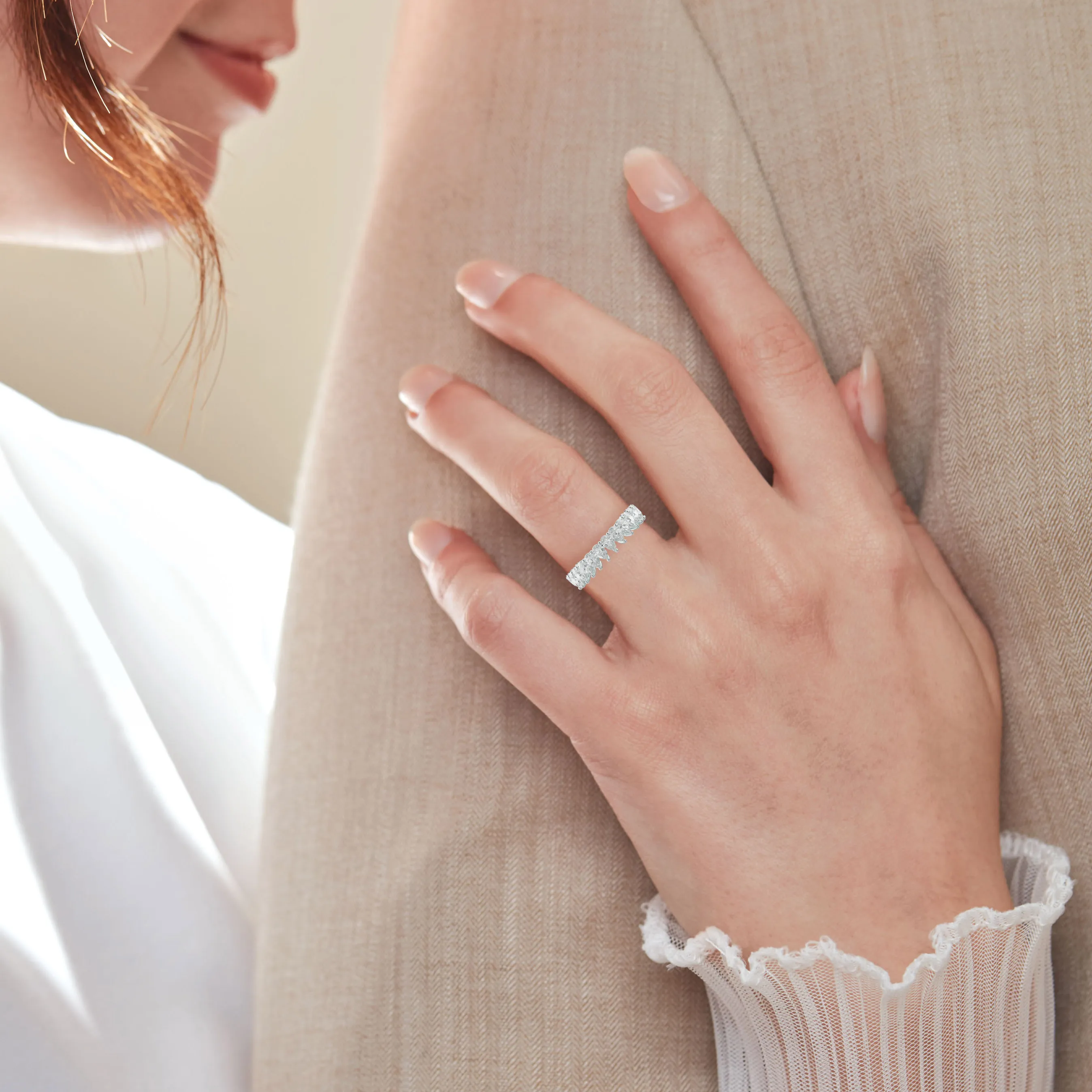 2.0 Carat Pear Shape Diamond Anniversary Band