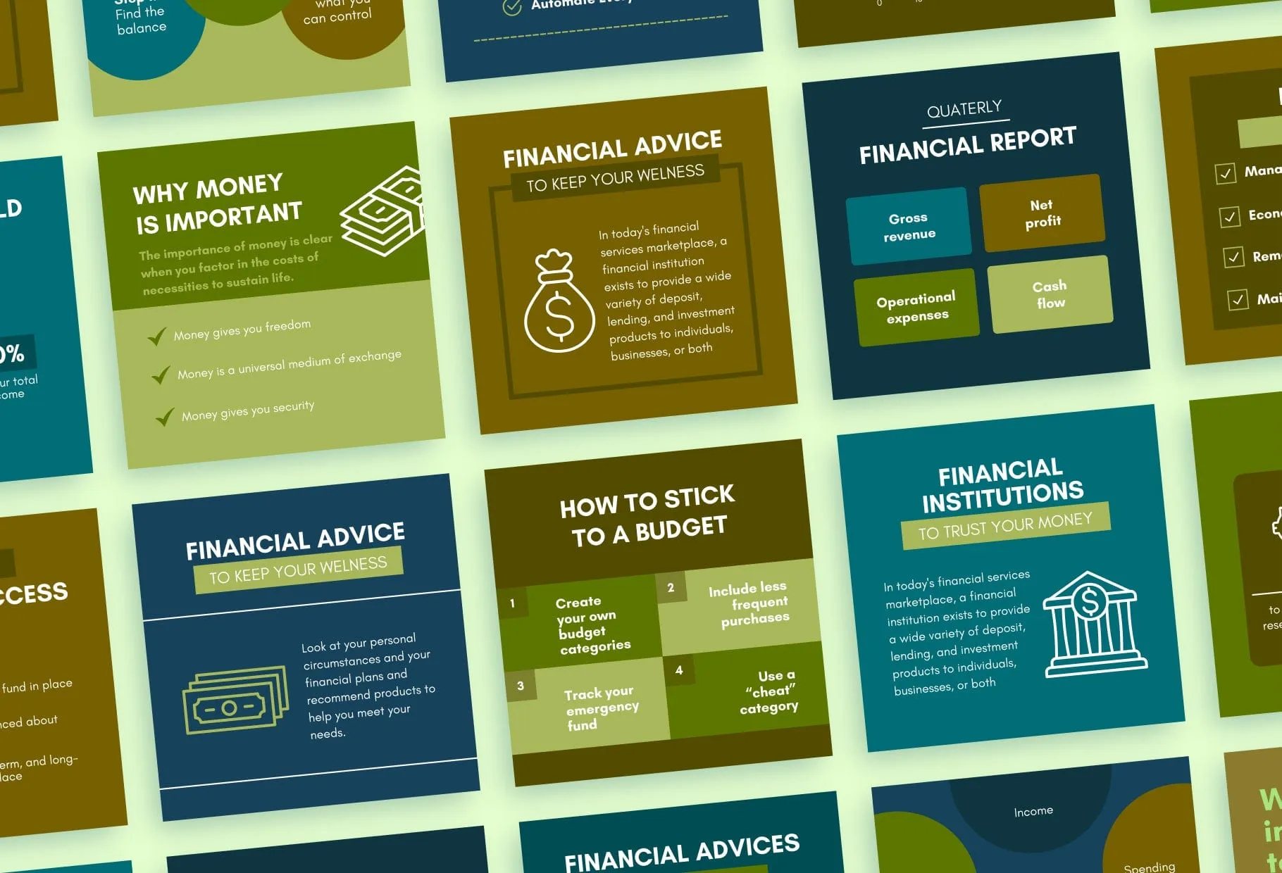 20 Finances Infographics Instagram Posts Fully Editable Canva Templates