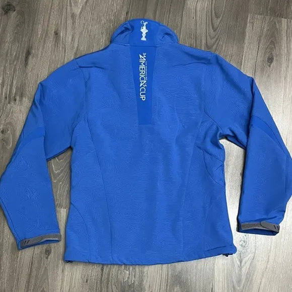 2013 34th Americas Cup Soft Shell Jacket Womens Medium Blue Sailing Fleece Lined