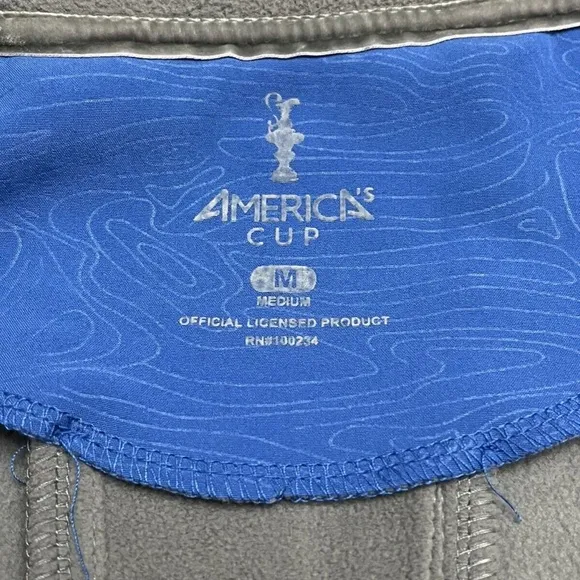 2013 34th Americas Cup Soft Shell Jacket Womens Medium Blue Sailing Fleece Lined