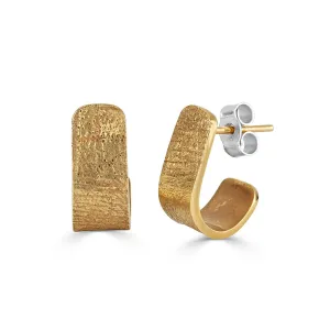 22K Gold-Plated Skin-Textured Sentio Earrings