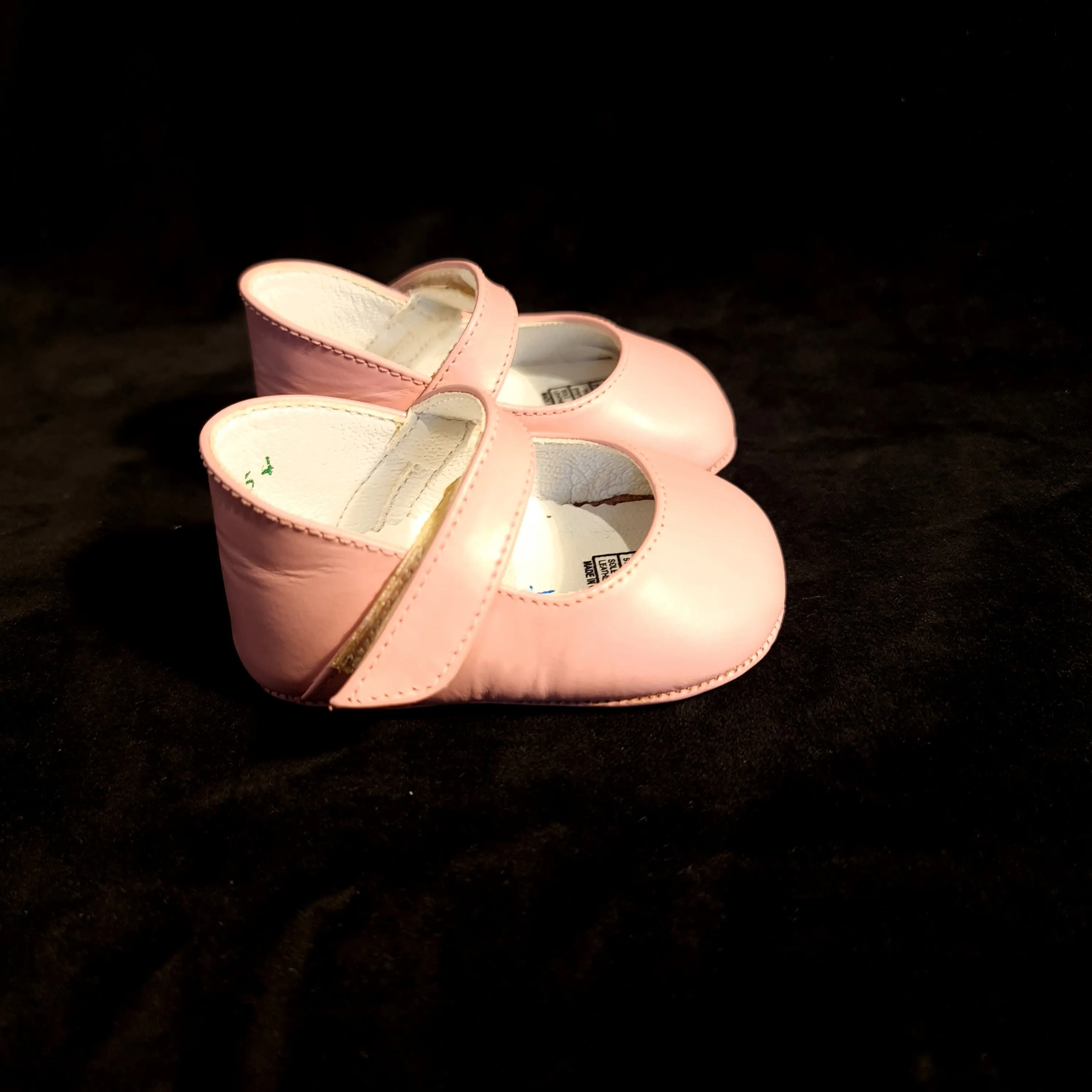 254 Will Beth soft leather pram shoes - velcro mary janes