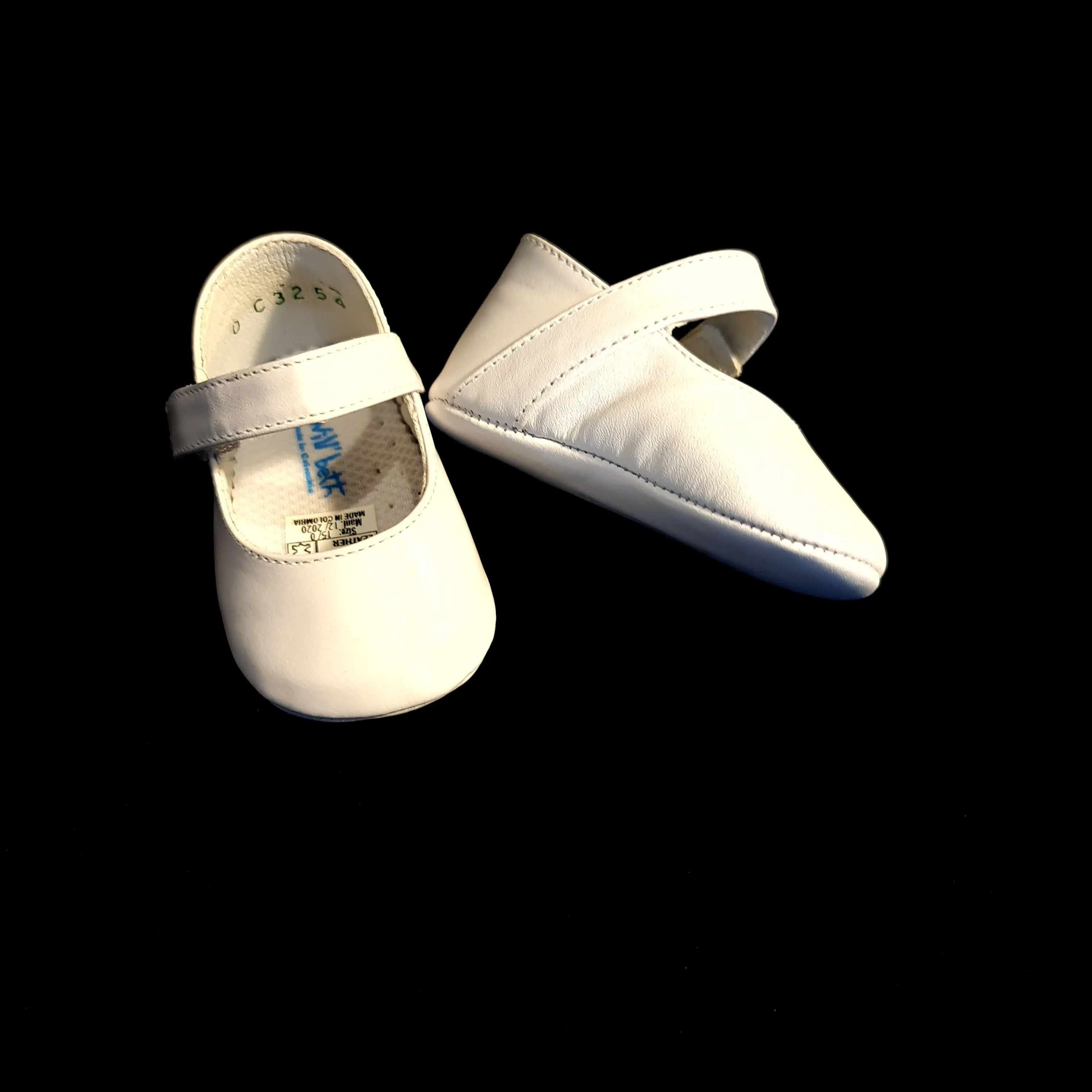 254 Will Beth soft leather pram shoes - velcro mary janes