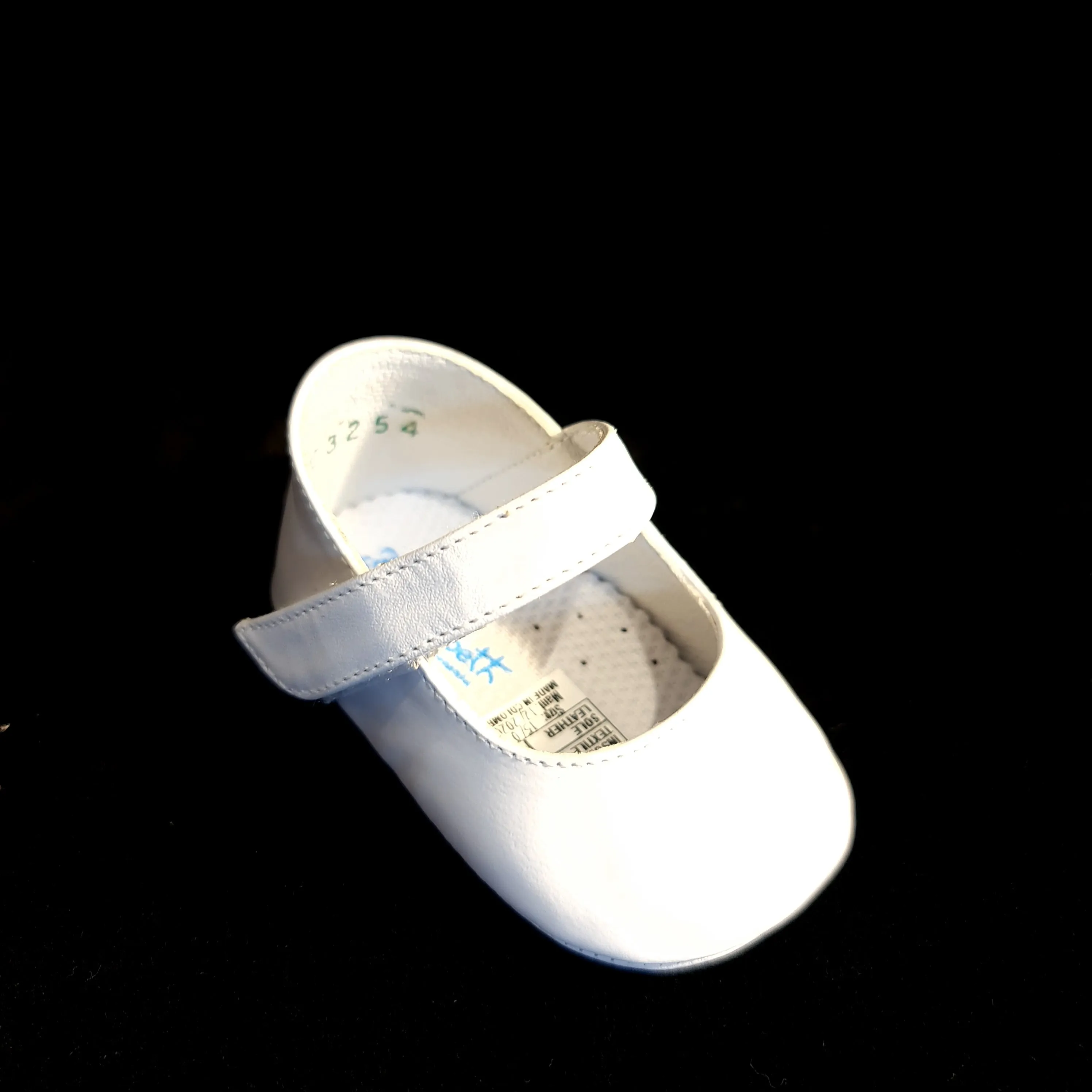 254 Will Beth soft leather pram shoes - velcro mary janes