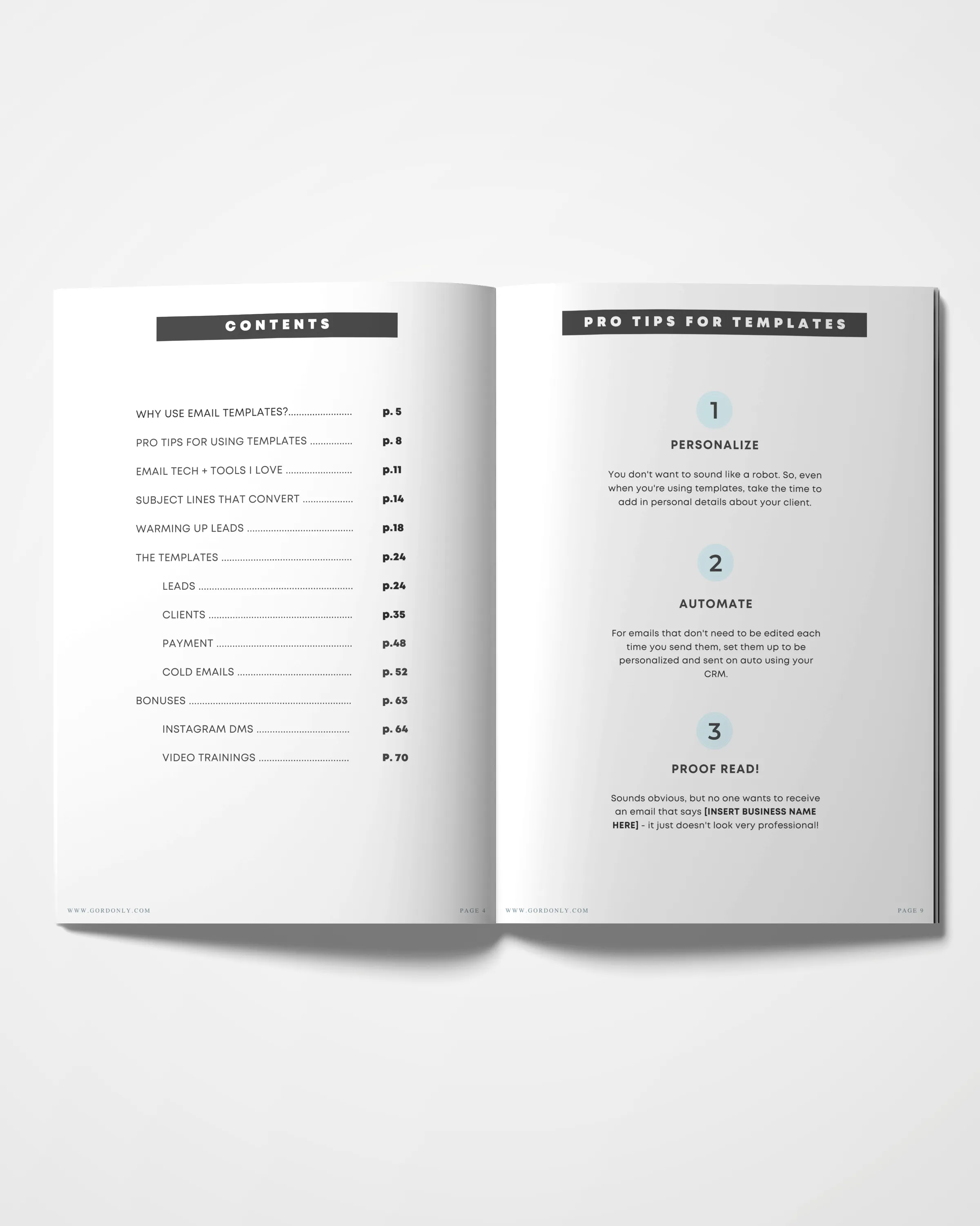 26 Email Responses for Creatives