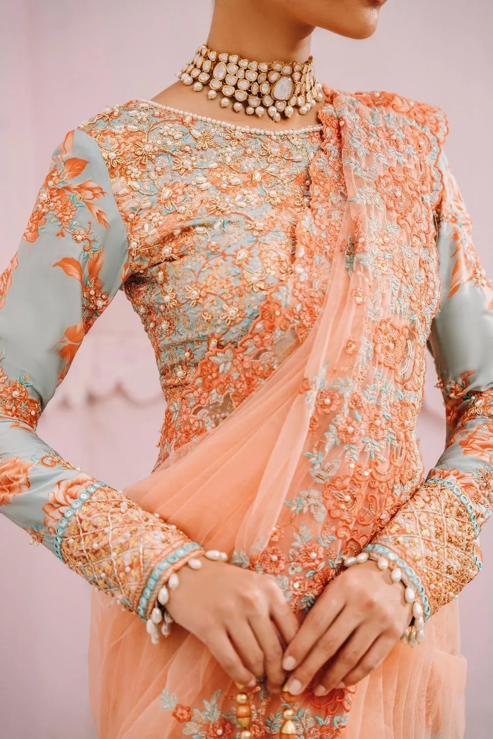 3PC Unstitched | Embroidered Luxury Formal Dress
