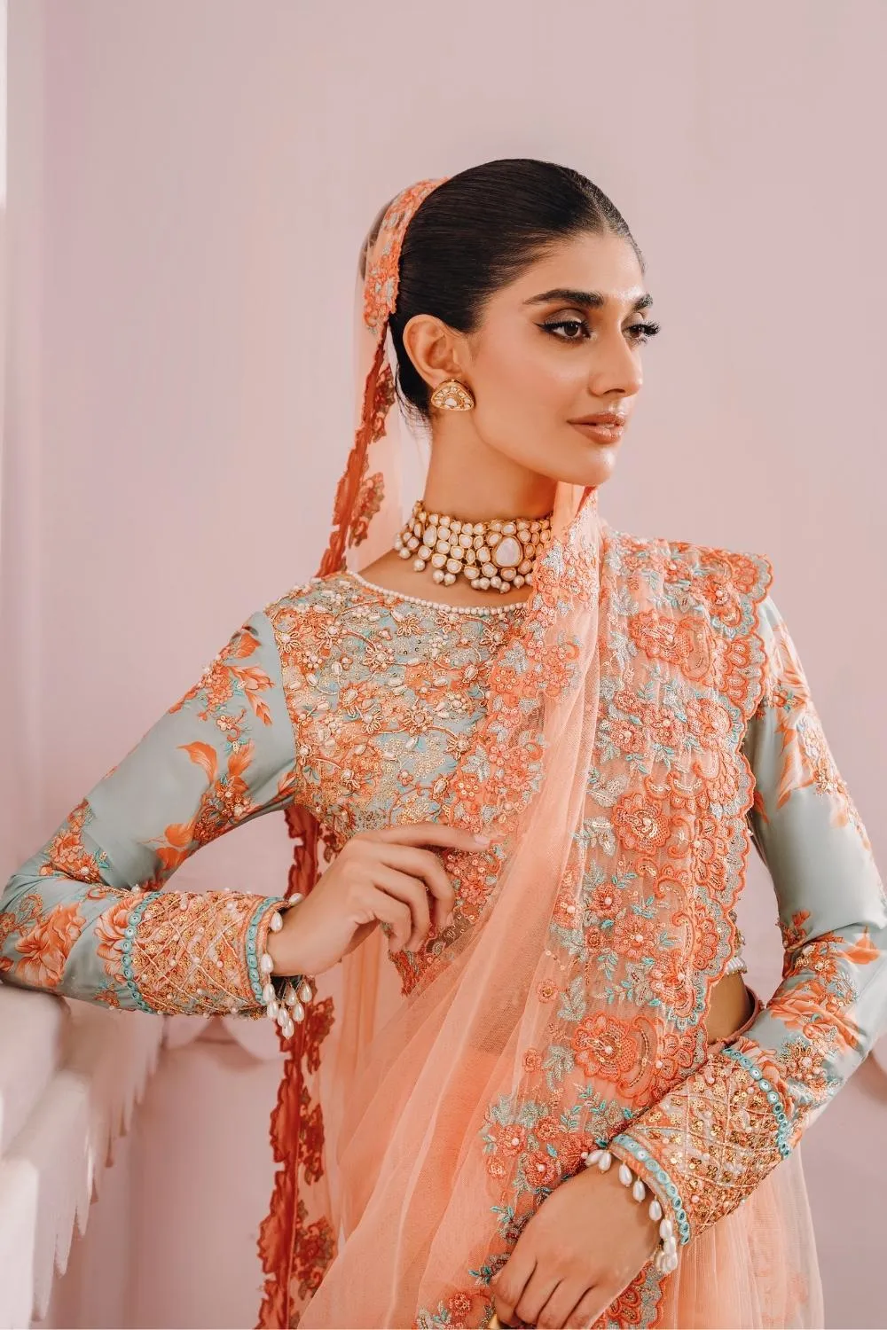 3PC Unstitched | Embroidered Luxury Formal Dress