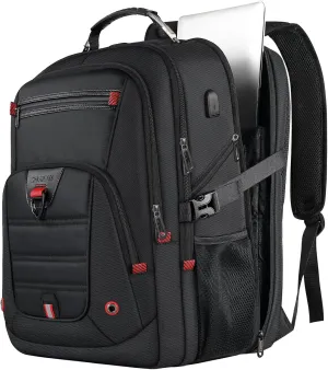 52L TSA Travel Backpack with USB Port 17 Inch Business Laptop Backpack