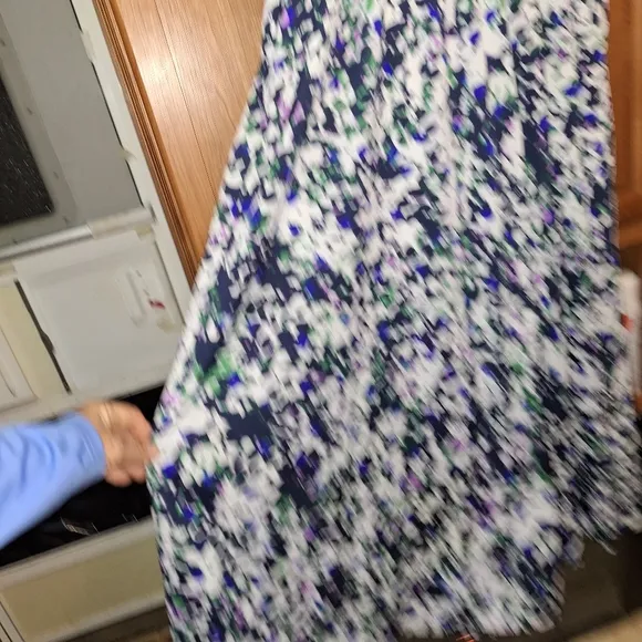A Banana Republic SL Jaden Floral V-neck sleeveless maxi dress.