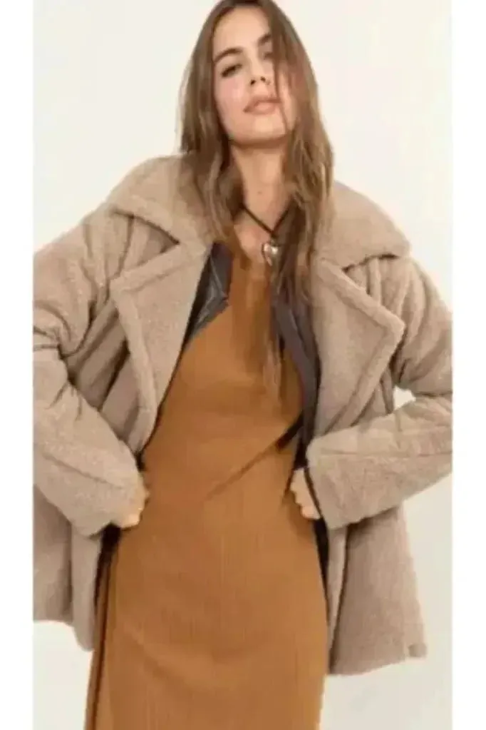 Abby Fur Peacoat