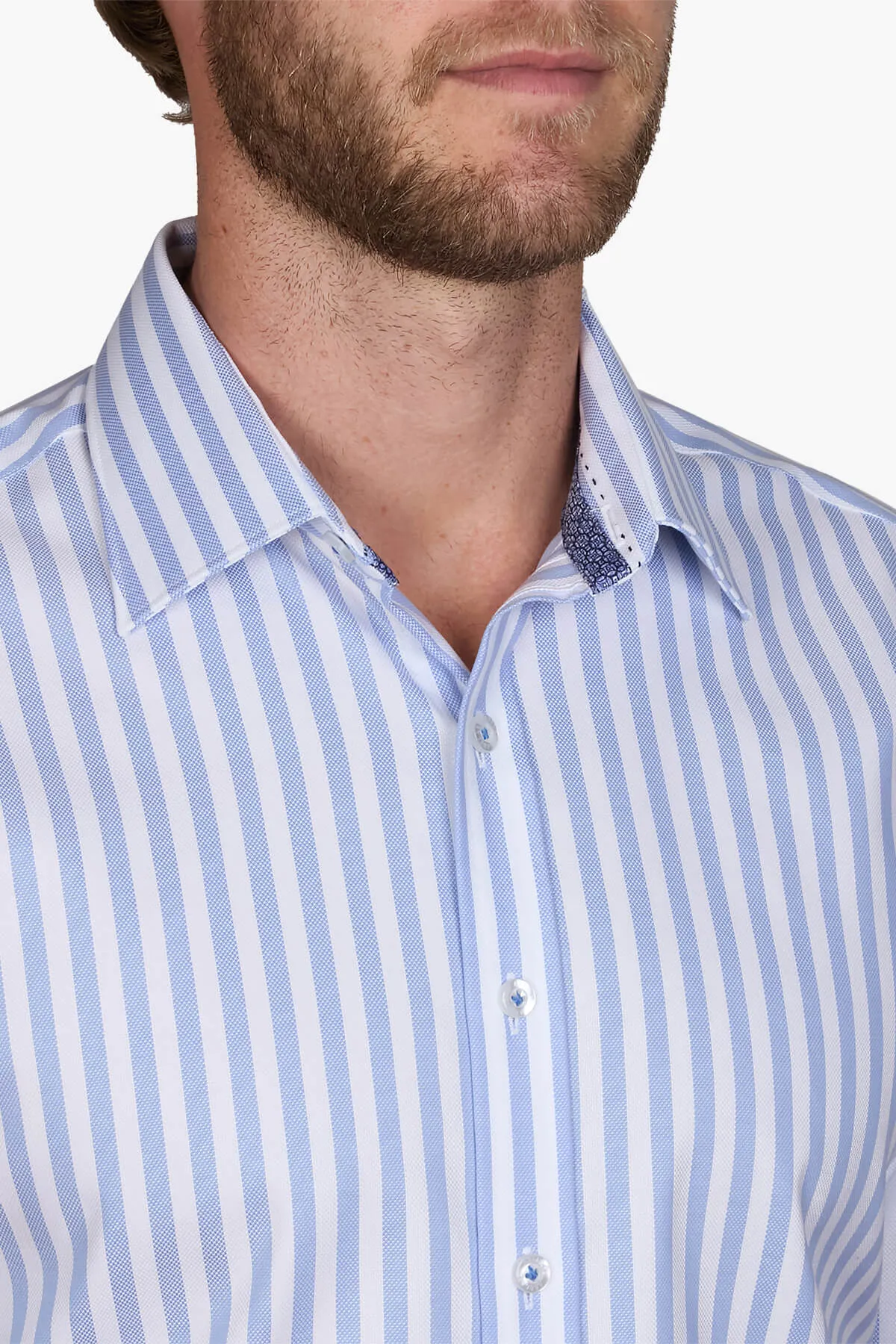 Abelard | Spoleto Stretch Stripe Slim Fit Casual Shirt