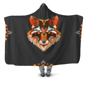 Abstract Wolf Hooded Blanket