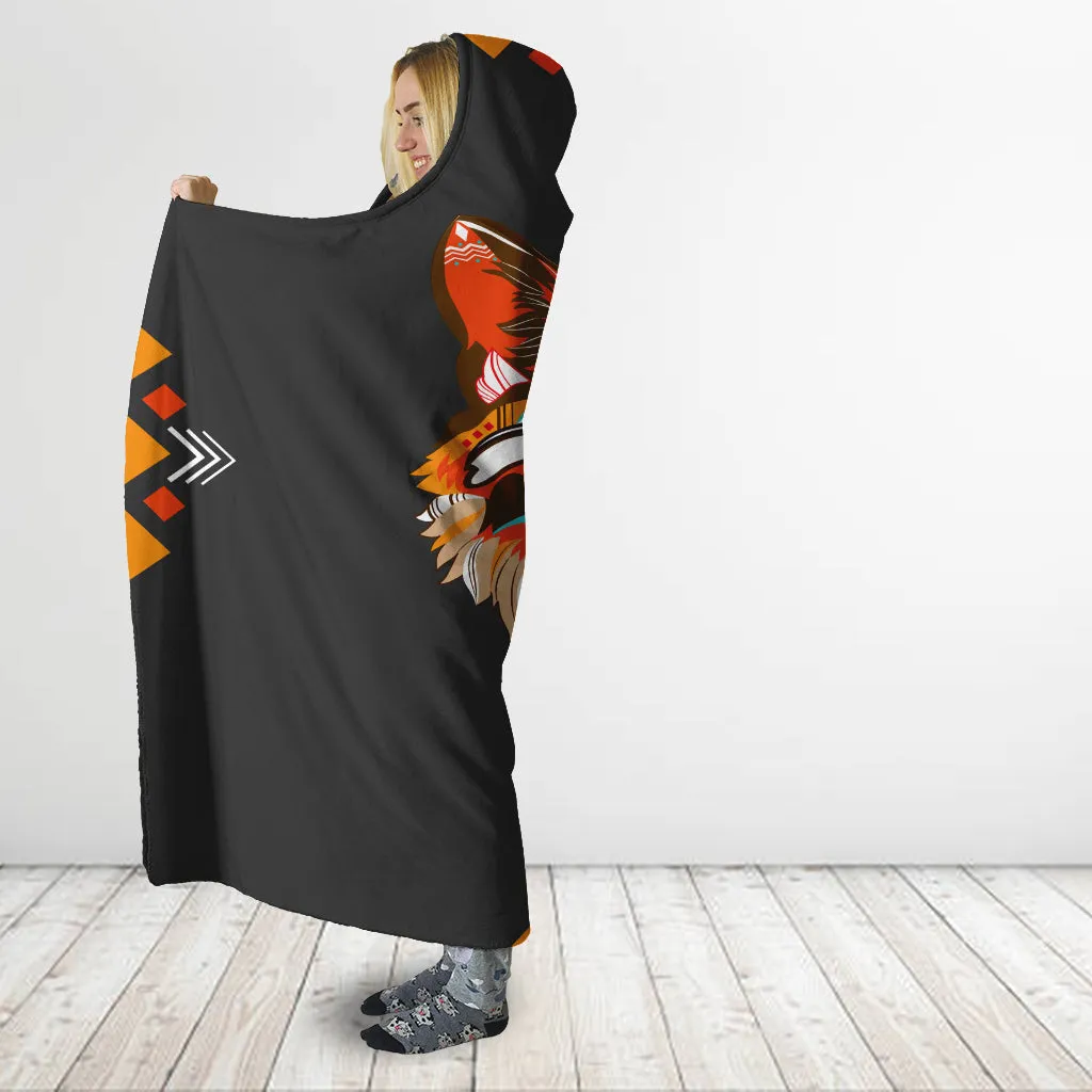 Abstract Wolf Hooded Blanket