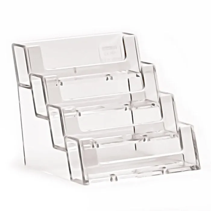 Acrylic 4-Pocket Countertop Business Card Holders
