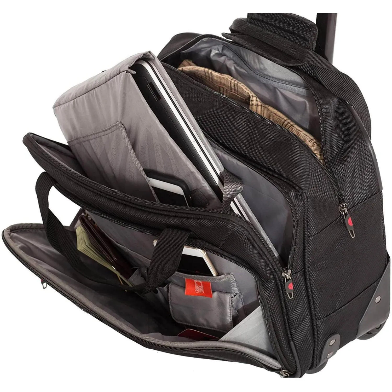 Aerolite 17'' Executive Mobile Business Cabin Hand with Luggage Rolling Laptop Bag, Approved for Ryanair, British Airways, Easyjet, Jet2 & Many More