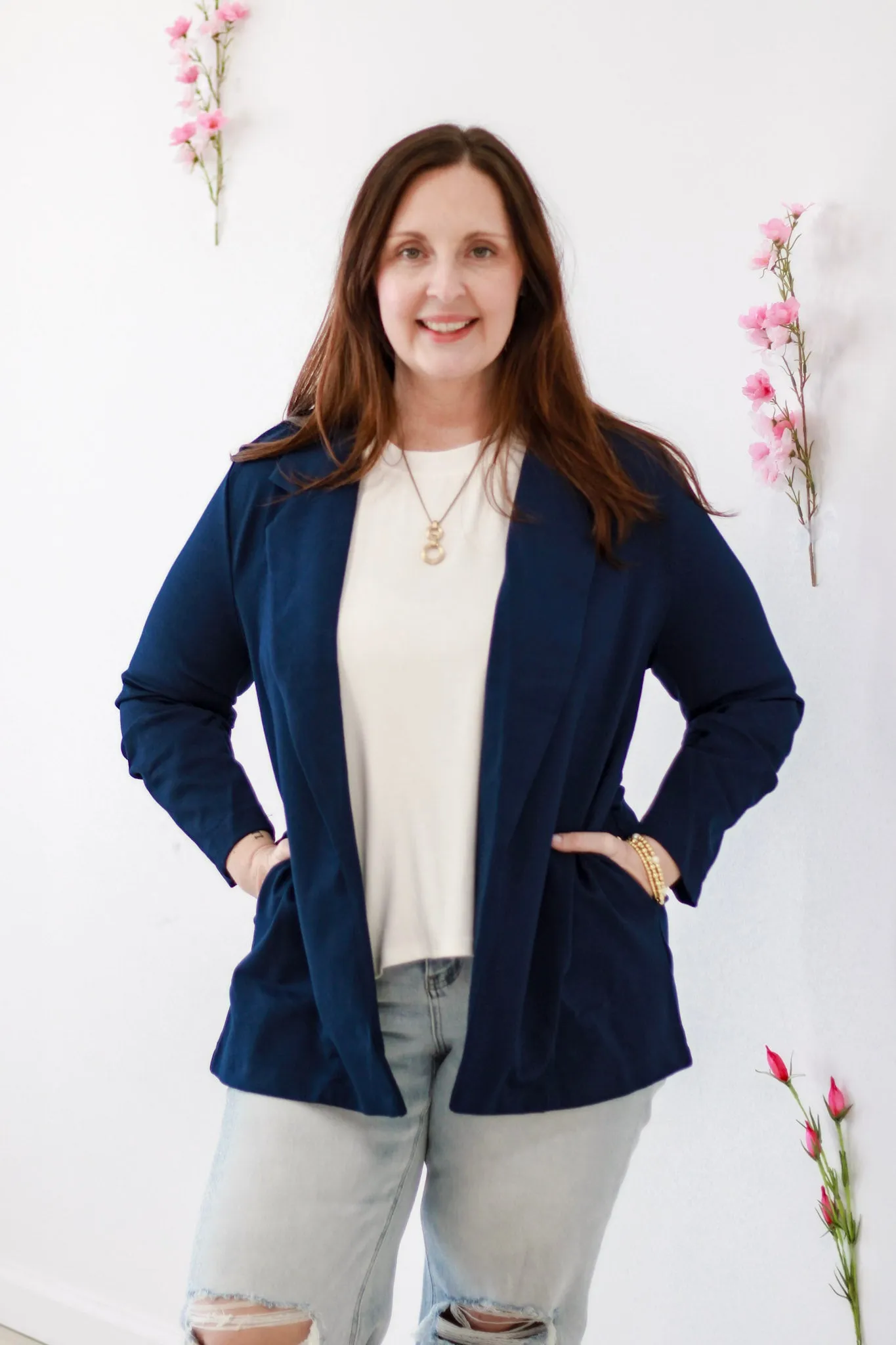 All Business Blazer in Navy