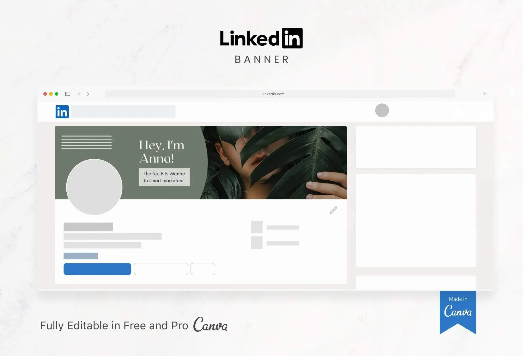 Anna LinkedIn Banner Canva Template
