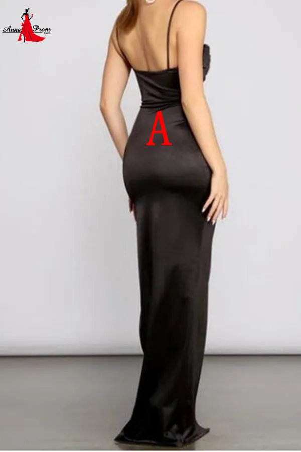 Anneprom Mermaid Red Long Prom Dresses, Spaghetti Straps Evening Formal Dress APP0431