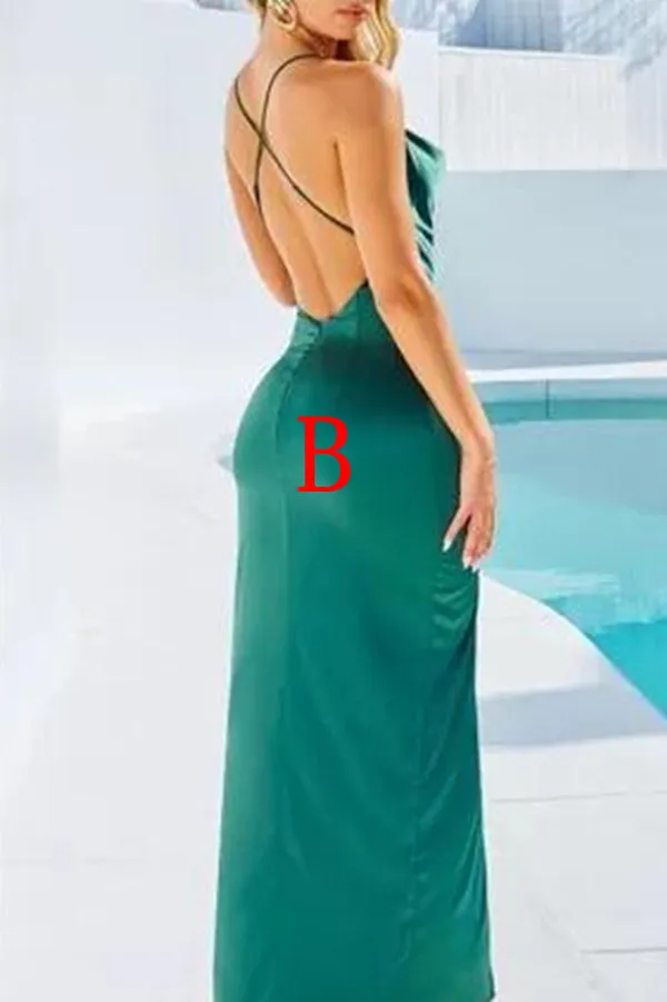 Anneprom Mermaid Red Long Prom Dresses, Spaghetti Straps Evening Formal Dress APP0431