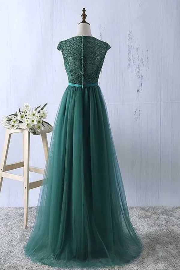 Anneprom Sexy Green Prom Dress,Tulle Prom Dresses ,Long Evening Dress,Green Formal Dress,Prom Dressses APP0600