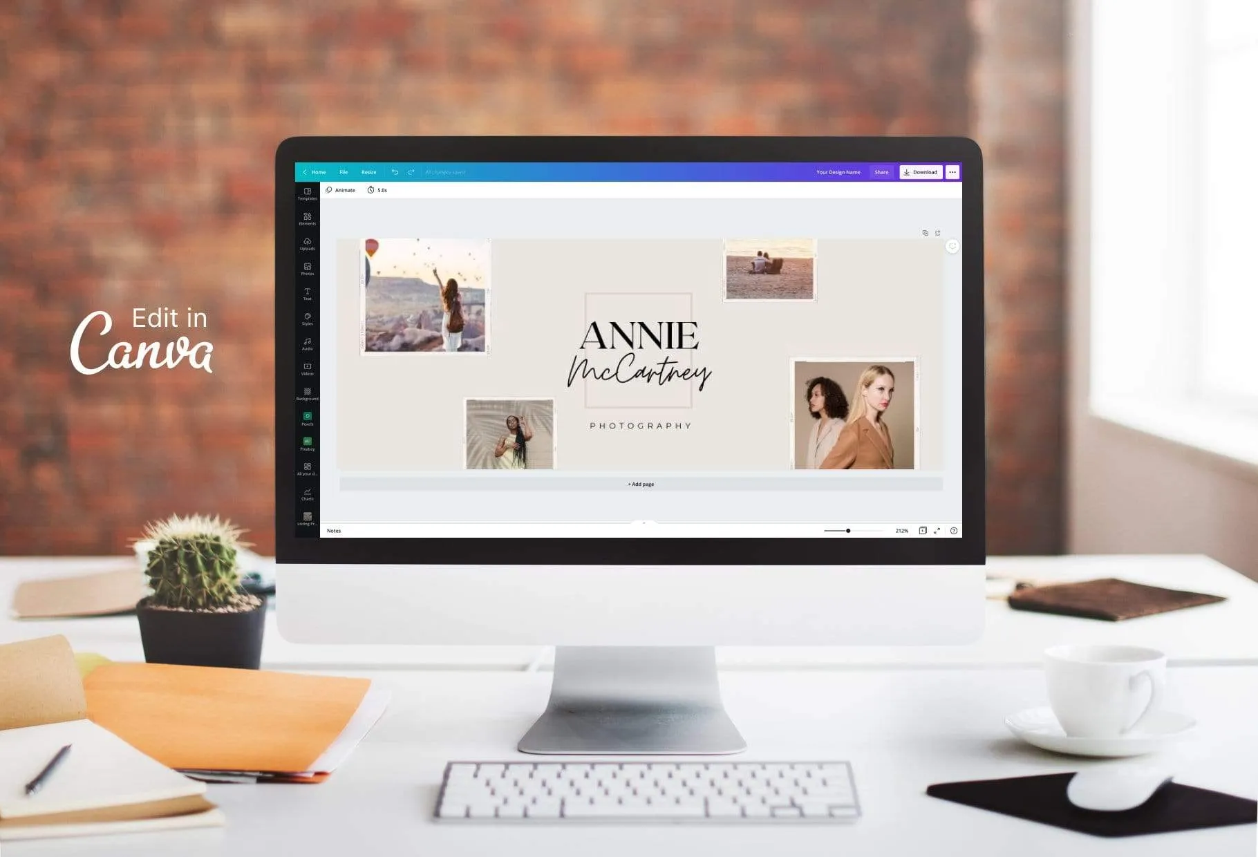 Annie Facebook Cover Canva Template