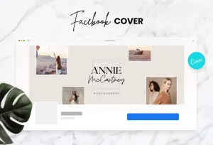 Annie Facebook Cover Canva Template