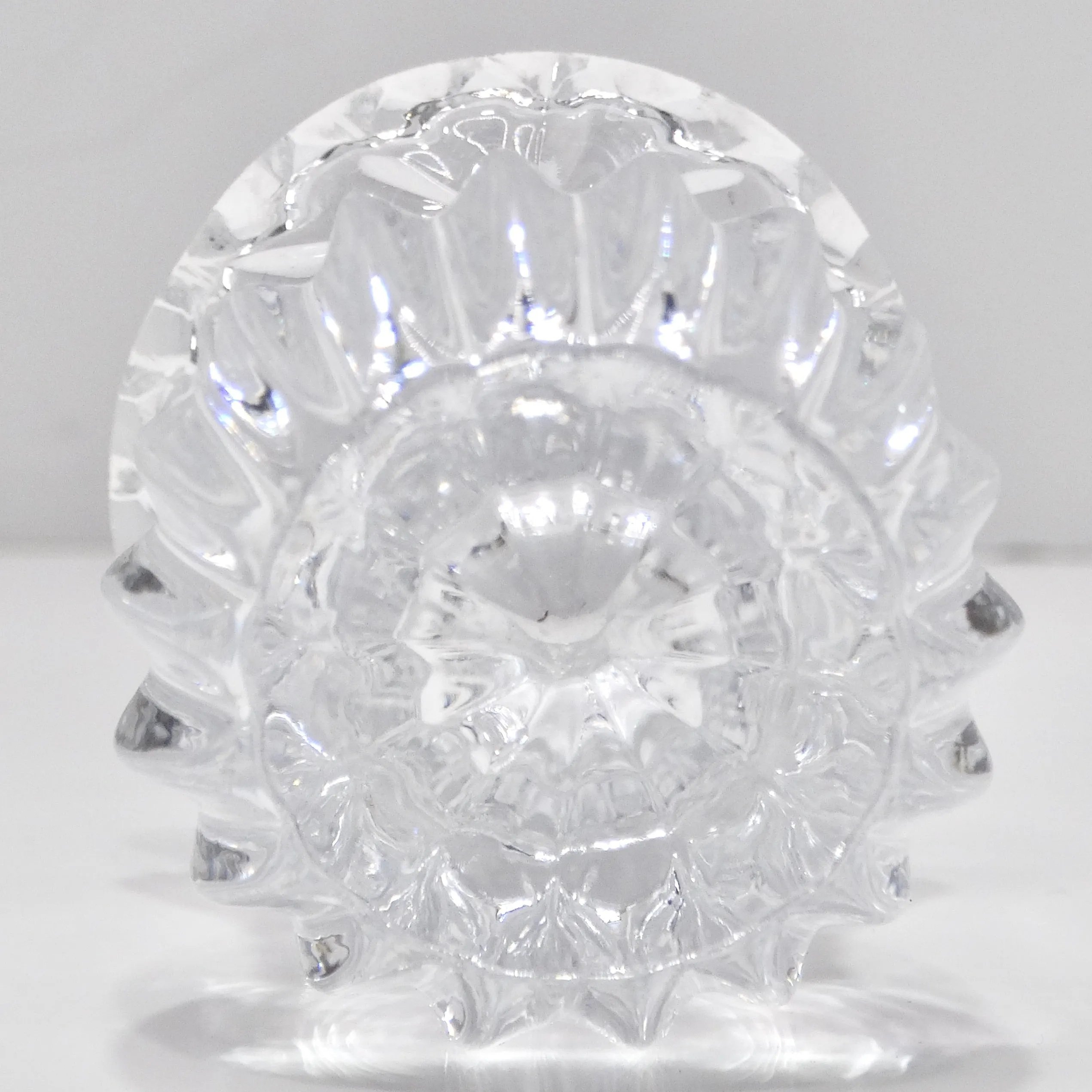 Antique Crystal Toothpick Holder & Silver Serving Tongs