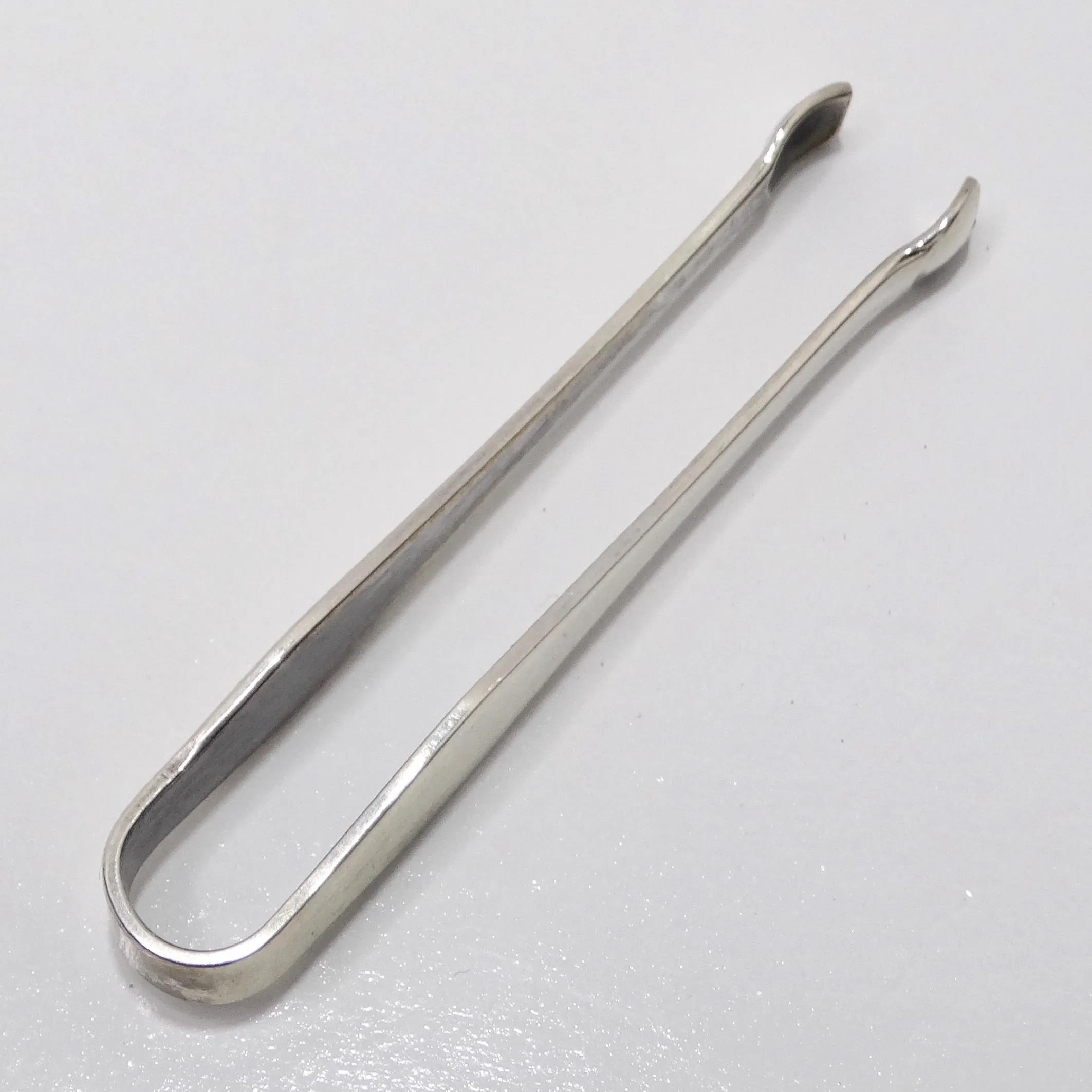 Antique Crystal Toothpick Holder & Silver Serving Tongs